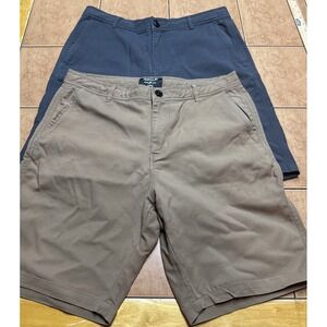 Lot of‎ 2 Hand Up Chino Shorts Mens Sz 32 Stretch Drawstring Cycling Performance